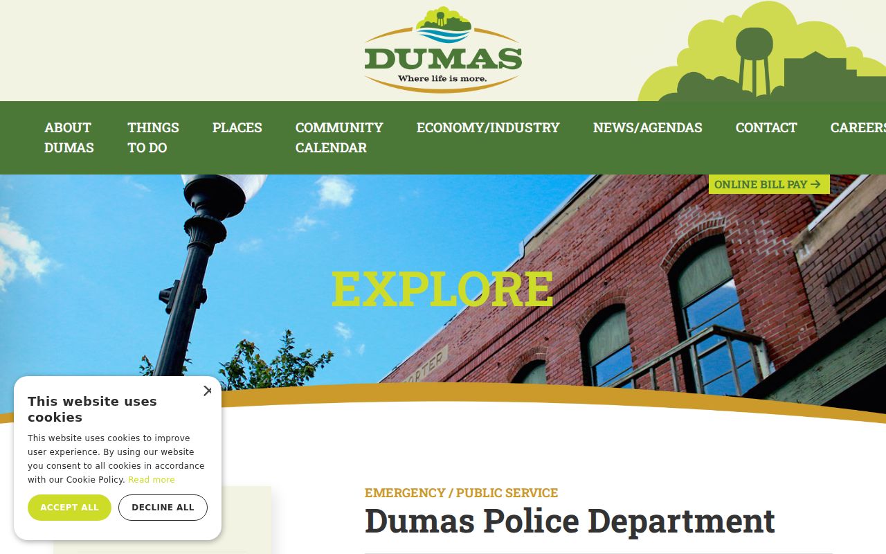 Desha County arrest search Dumas Police listing