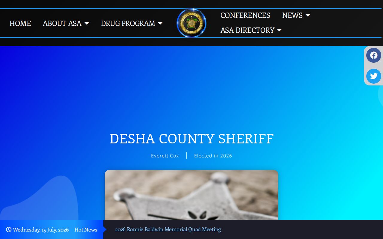 Desha County arrest search sheriff association profile