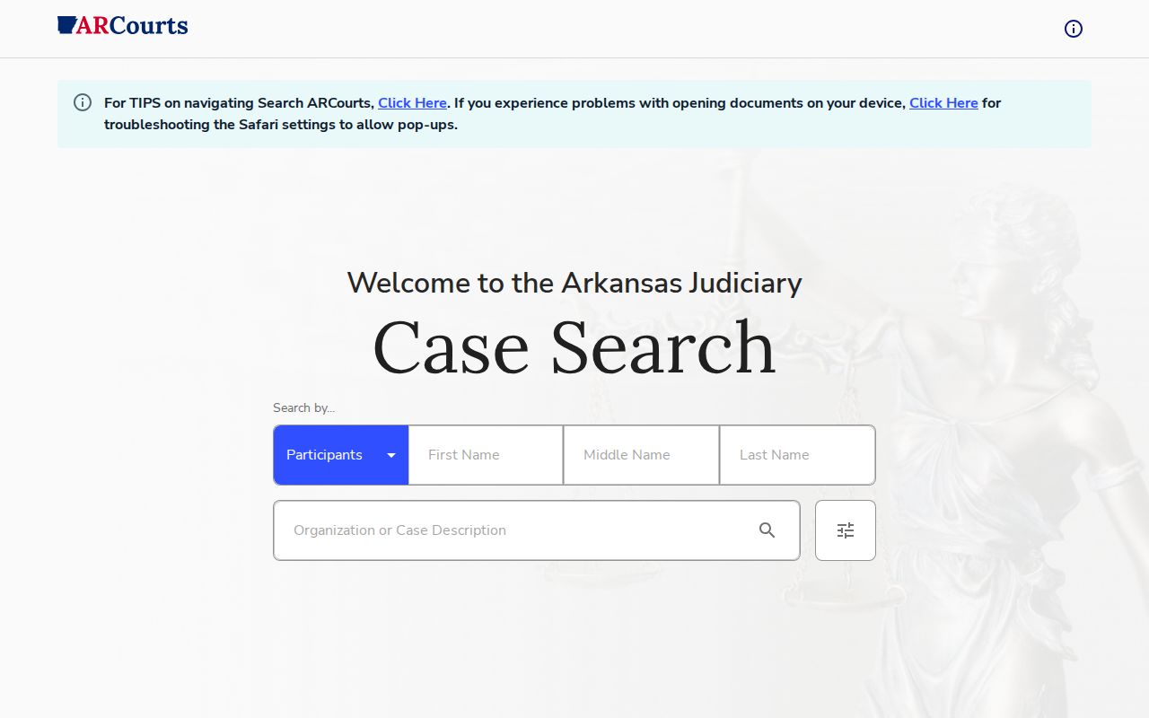 Desha County criminal history Search ARCourts case portal